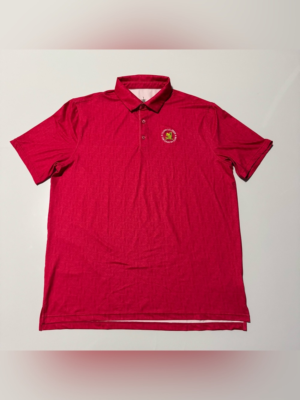 US Open Golf Shirt Mens XL Pink Performance Polo 122nd The Country Club